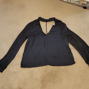 Lush Brand Ladies silky black dress top